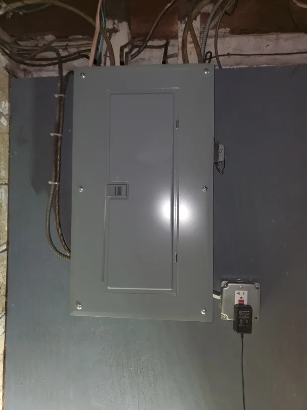 Close-up of copper bus and bolted connections on a transformer